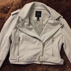 Teal soft motorcycle jacket